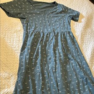 Kate Quinn Little Liam Sz L Paper Airplanes Dress